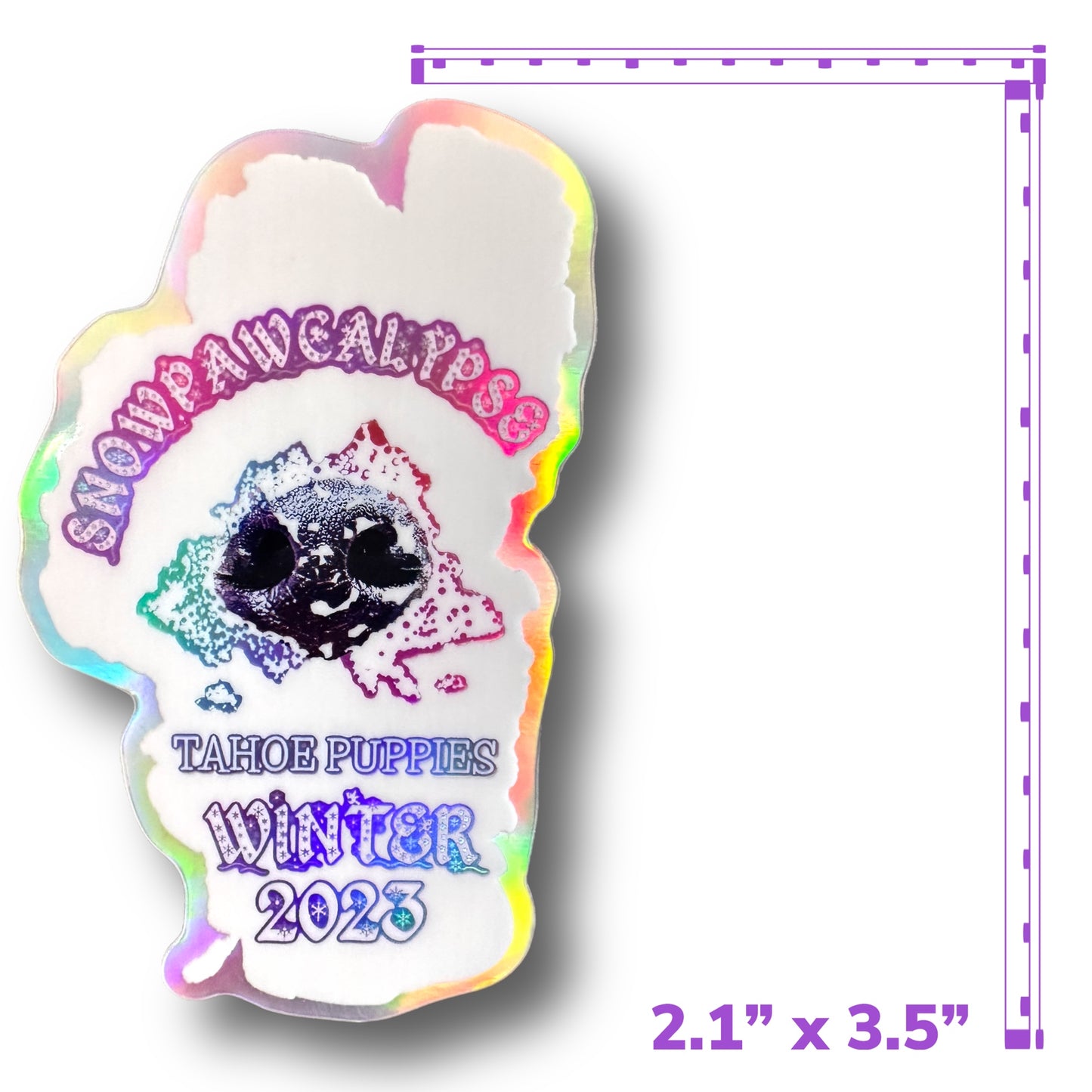 Holographic Sticker, SNOWPAWCALYPSE large